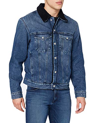 Calvin Klein Jeans Herren Foundation Sherpa Jacket Jacke Not Applicable, Bb071 - Dunkelblau, S