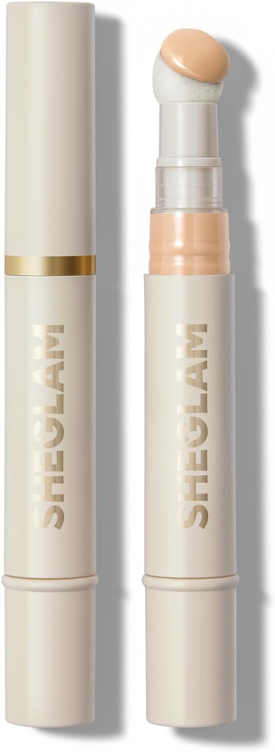 Complexion Boost Concealer Sponge-Head Applicator Matte Liquid Concealer Long Lasting Brightening Color Corrector Weightless All-Day Long Lasting Hydrating Concealer-Fair