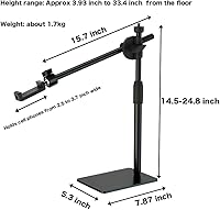 Vista 5 de Soporte de montaje para teléfono y cámara para YouTube Live Video Cocina, maquillaje y manualidades, compatible con iPhone Logitech Webcam
