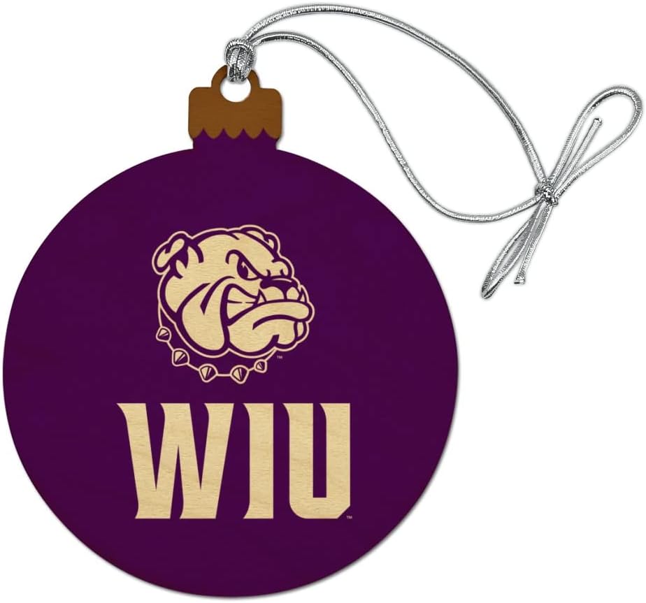 GRAPHICS & MORE Western Illinois University Leathernecks Logo Wood Christmas Tree Holiday Ornament