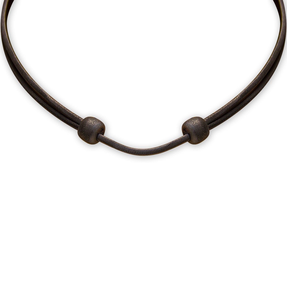 HANA LIMA Lederkette Lederband schwarz verstellbar Halskette Leder Surferkette