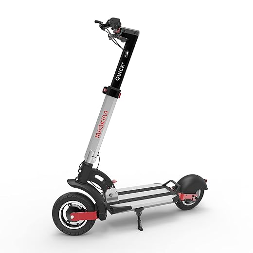 INOKIM Quick 4 Electric Scooter Adults, Powerful 600W (1100W Max) Motor, 44 Mile Range, 25 MPH, 10" Pneumatic Tires, Front & Rear LED Light, Quick Foldable, Dual Suspension System