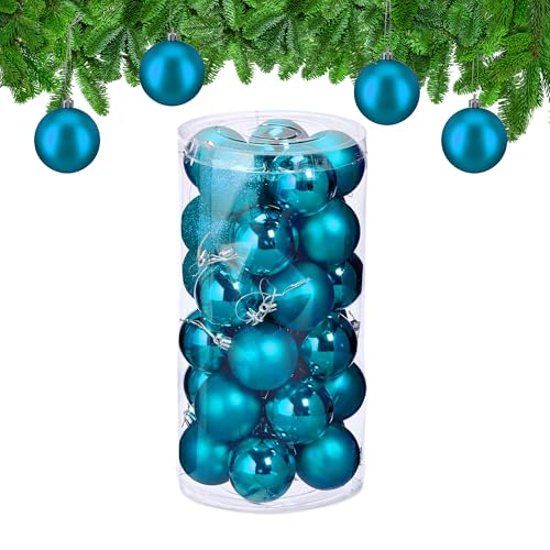 Relaxdays Weihnachtskugeln im 30er Set, Kunststoff, D: 6 cm, runde...