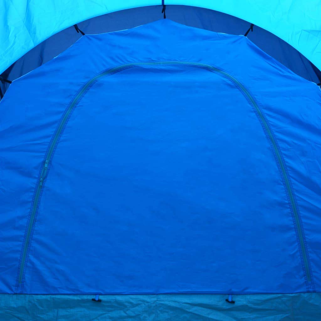 Tenda da campeggio per 9 persone, blu scuro, grande tenda a 3 camere con zanzariera, tenda familiare per campeggio, viaggi, vacanze, include 2 aste per tenda, telone interno traspirante