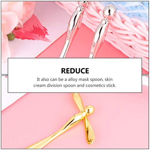 Minkissy 3 Peças de Metal Olho Creme Aplicador Vara Massageador Facial Ferramenta de Massagem Olho V