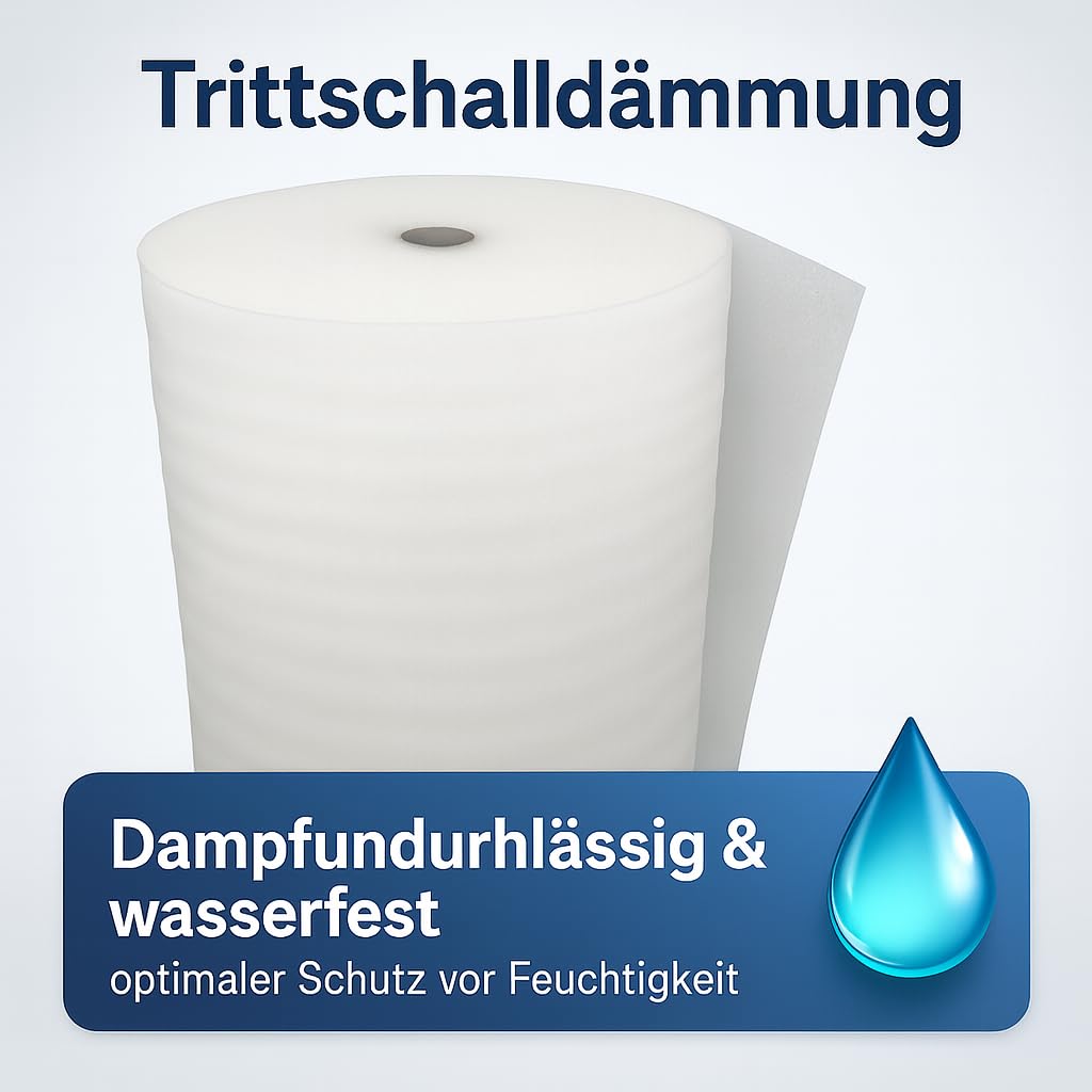 5mm PE Dämmung Schaumfolie Unterlage für Laminat,Parket (25 m²)