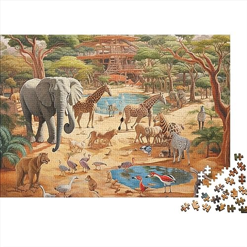Puzzle 3D animaux de la forêt 1000 pièces en bois 75x50cm pour adulte et jeune