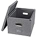 ATBAY File Storage Box Collapsible Large Capacity Office File Organizer for Letter/Legal Size Hanging File Folder Box, Gray 1Pack