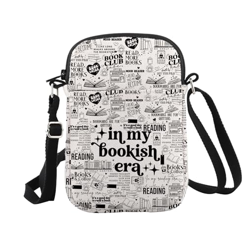 WCGXKO In My Bookish Era Crossbody Bag Reading Lover Gift Bookworm Reader Gift