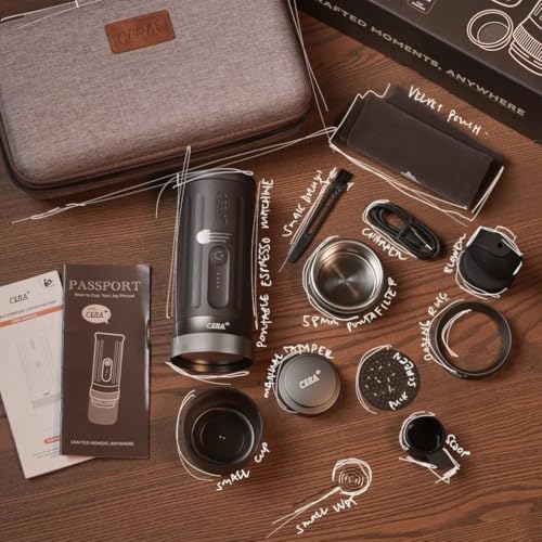 Image of Xpresso CERA+ Barista MAX 58mm Portable Espresso Machine with Handbag, 20 Bar App Controlled Coffee Maker Machine for Home & Travel