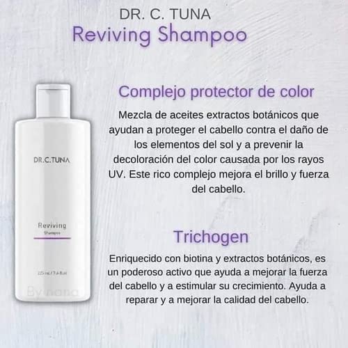 FARMASi Dr. C. Tuna Reviving Shampoo, Volumizing & Thickening, Biotin for Men & Women, Supports Hair Growth & Strengthening, 7.6 fl. oz / 225 ml