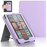 Lainergie 7in TCL Case with Hand Strap and Stand,Incompatible with Old Version, Durable Synthetic Leather Cover with Auto Sleep Wake, Light Purple
