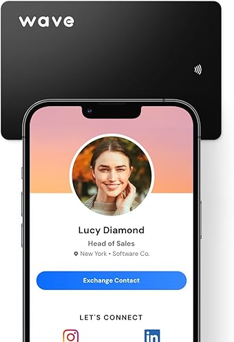 Wave - Tarjeta de contacto inteligente NFC (negro mate)
