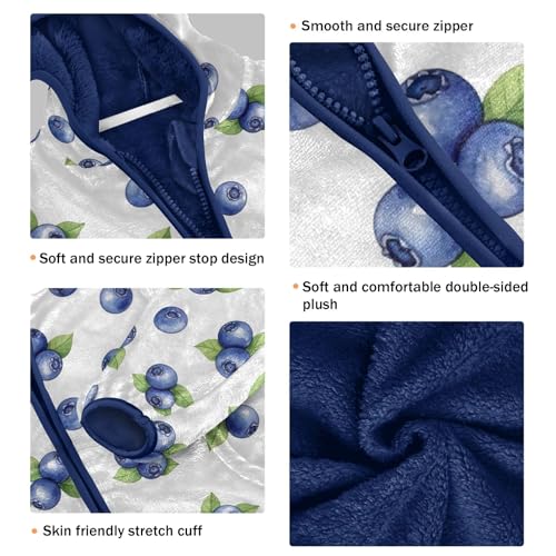 Blueberries White Toddler Boy Winter Jacket Thick Snow Jacket for Boys 3T3