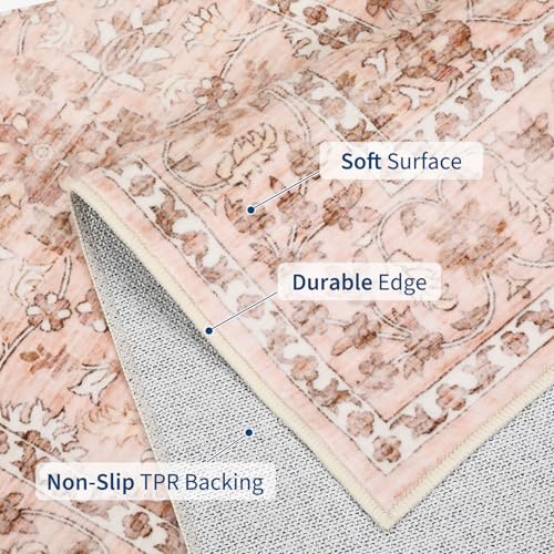 Tapete Vintage GarveeHome 2x6, Antideslizante, Lavable miniatura 4