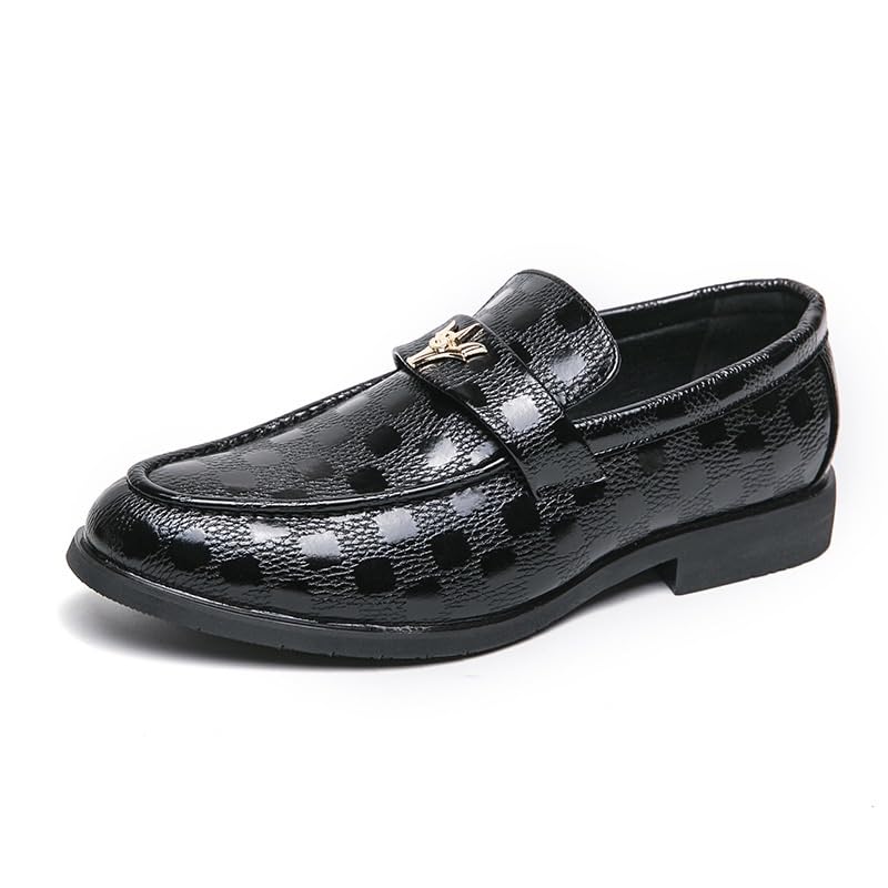 Men's Oxford Slip-On Derby Shoes Comfortable Breathable Dress Shoes Retro Casual Business Fashion Formal Footwear