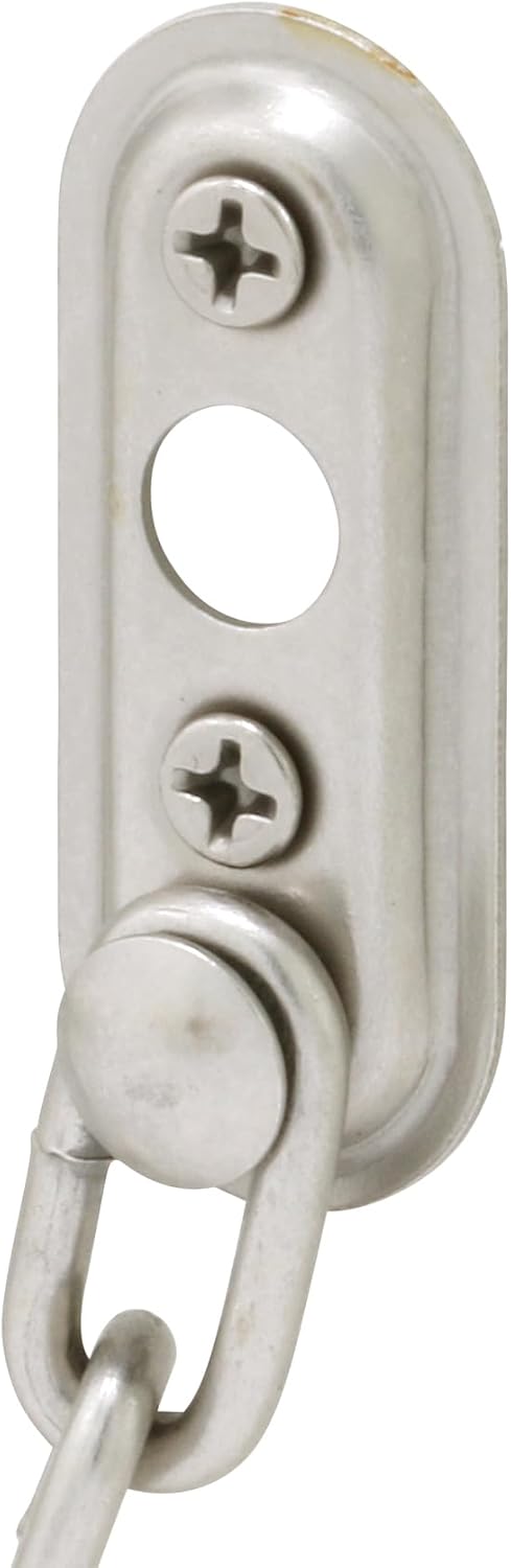 Prime-Line U 10386 Door Guard with Steel Chain, Satin Nickel (Single Pack)