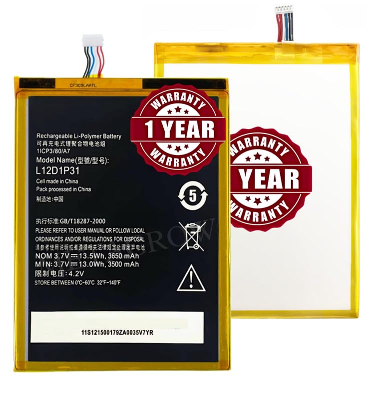 Image of Original L12D1P31 /L12T1P33 Battery Compatible for Lenovo IdeaTab A1000 | A1010-T | A3000 | A3000-H | A5000-E | A7-30 (A3300, A3300-HV) - (3500mAh) - 1 Year Warranty JK1