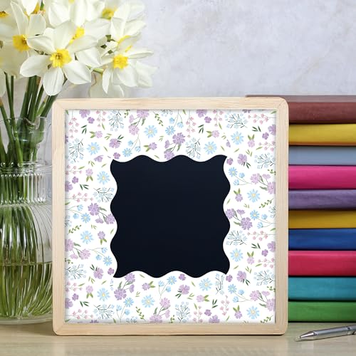 Image of BeYumi Spring Wildflowers Border Trim - 65ft Spring White Wildflowers Scalloped Rolled Border Trim Daisy Flower White Wild Floral Bulletin Board Set School Classroom Chalkboard Springtime Party Decor