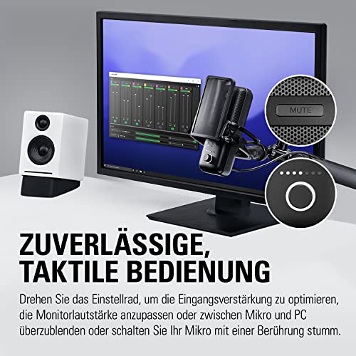 Elgato Wave:3 - Professionelles USB-Kondensatormikrofon für Streaming, Podcasts, Gaming und Homeoffice, gratis Mixing-Software, Soundeffekt-Plugins, Anti-Verzerrung, Plug & Play, für Mac - PC