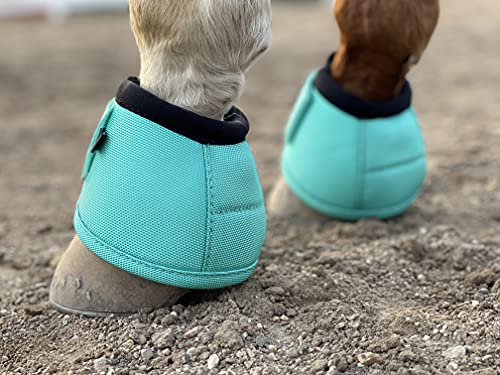 Image of 2520D Horse Bell Boots No-Turn Horse Bell Boots, Equine Ballistic Hoof Overreach Bell Boot, Pair