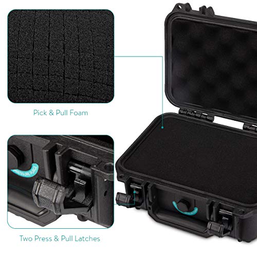 Navaris Maleta rígida para cámara y Equipo de fotografía - Maletín Resistente al Agua para Exteriores - con Espuma Personalizable y estanca - imagen 4