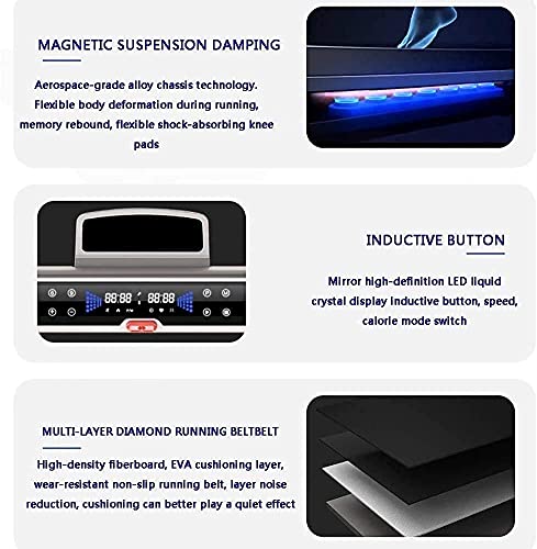 Caminadora eléctrica plegable con pantalla LED para oficina miniatura 6