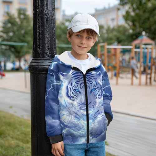 Boys Full-Zip Hoodie Size 6-16 Casual Long Sleeve Fleece Hooded Sweatshirts Fall Winter Jacket2