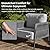 EAST OAK 3-Piece Patio Furniture Set | Armchairs & Coffee Table | Outdoor Furniture with Cushions | Deep Seating Modern Conversation Set | Garden, Porch, Balcony & Backyard | Misty Grey