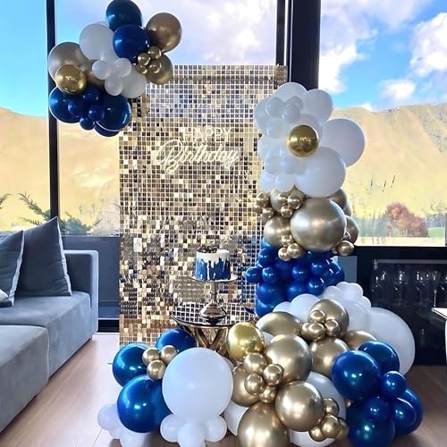 Image of Light Gold Shimmer Wall Backdrop, 24 Panels, 6x4 Ft Photo Backdrop | wedding backdrop birthday backdrop party decoration photo booth backdrop bridal shower baby shower event decoration