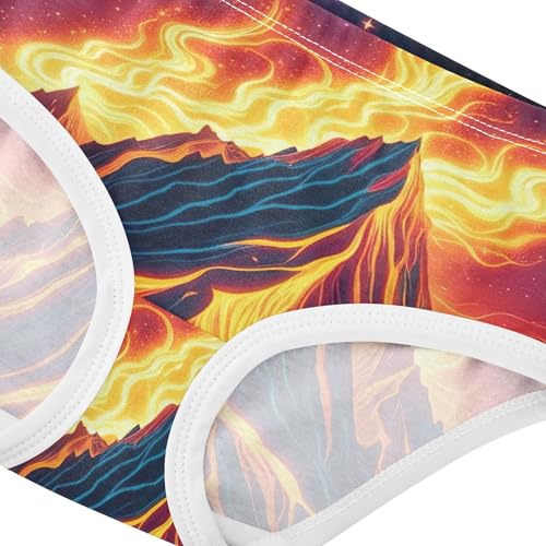 Fiery Mountain Girl Panties Cute Toddler Girls Underwear Cotton Personalized Kids Briefs Undies 2t4