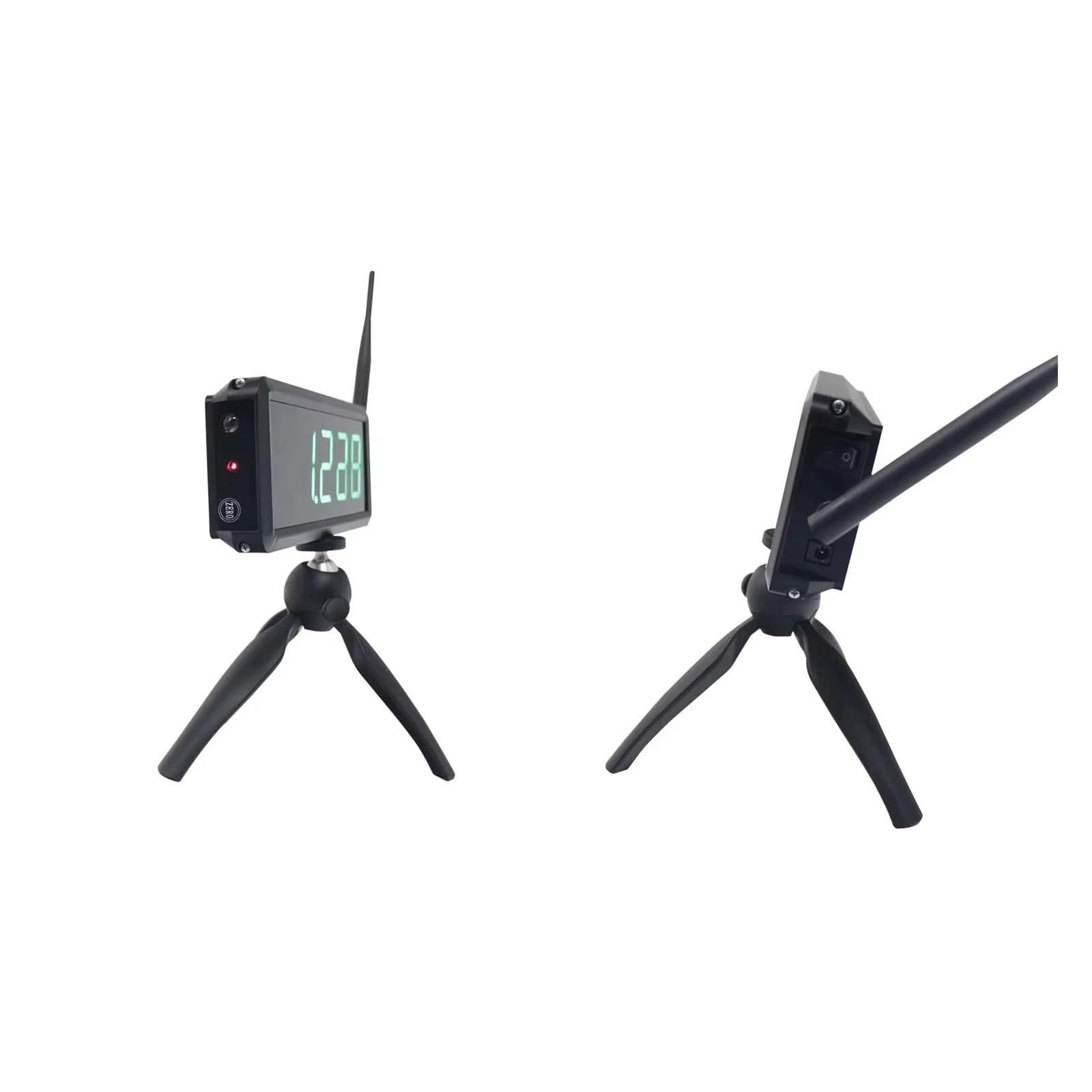 Minuterie sans Fil Double Course for Les Sprints, Le Patinage à roulettes, la Piste, Pied, vélo et chronométrage des Motos avec minuterie Infrarouge de(Black)