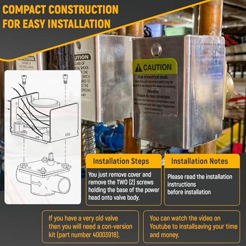 Image of V8043e1012 Zone Valve Replacement for honey-well Motor V8043E Series,40003916-026 Power Head 3 /4 inch Sweat Zone Valve,2-Way 4-Wire Normally Closed 24V 50 /60Hz 18 inch Leads for Heating Loop System