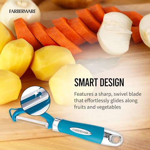 Farberware Euro Vegetable Peeler with Swivel Blade Dark Teal - image 4