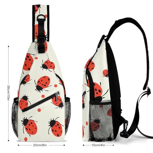 Beautiful White Blue Flowers Sling Bag Lightweight Crossbody Chest Pack Travel Shoulder Bag with Adjustable Strap2