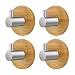 VISEN adhesive wall hanger towel hook for clothes coat hat key bath and headphones (Pack of 4 Hooks)