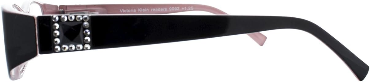 SAV Eyewear (Select-A-Vision) Victoria Klein Crystals Fashion Rectangular Reading Glasses 9092S Pink, 3.00 - Image 3