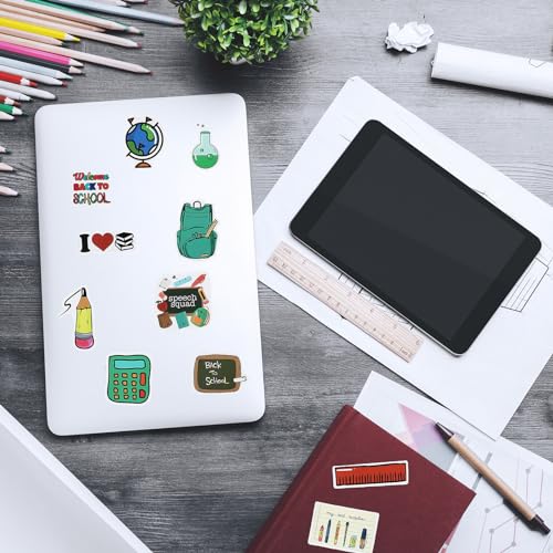 Weekgrat 300 Pcs Back to School Stickers: Multicolor Cartoon Bubble Stickers for Scrapbook, Waterproof Vinyl Stickers for School Supplies, Classroom Decorations - Image 6