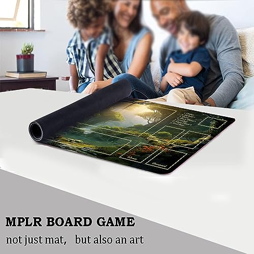 Gra planszowa MTG Playmat + darmowa wodoodporna torba, obszyte krawędzie, gładka gumowa powierzchnia, mata do zabawy MTG ze strefami (oryginalny anioł lotu alabastrowy) (MTG (15))