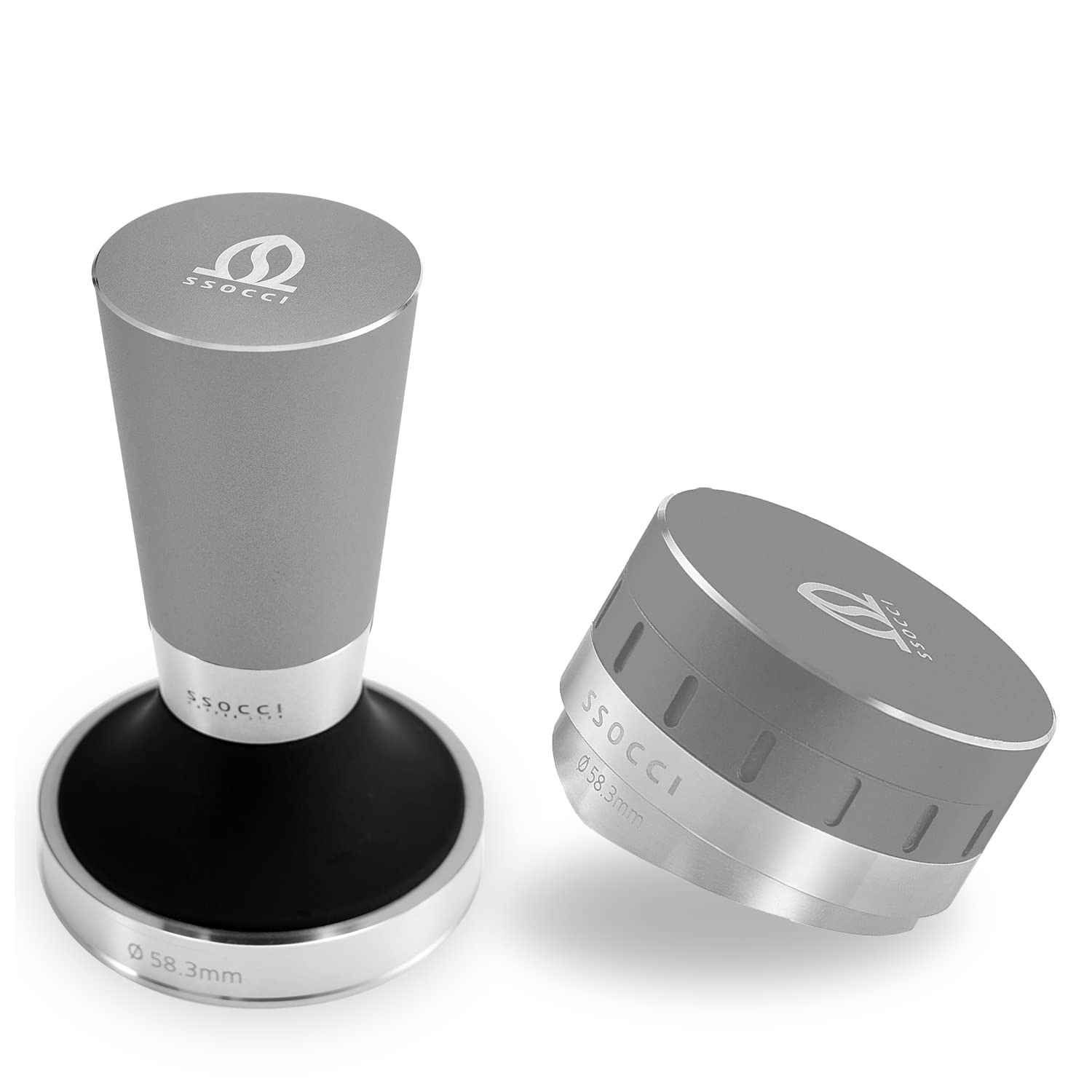 58.3mm Coffee Distributor + SSOCCI 58.3mm Coffee Tamper (Grey)