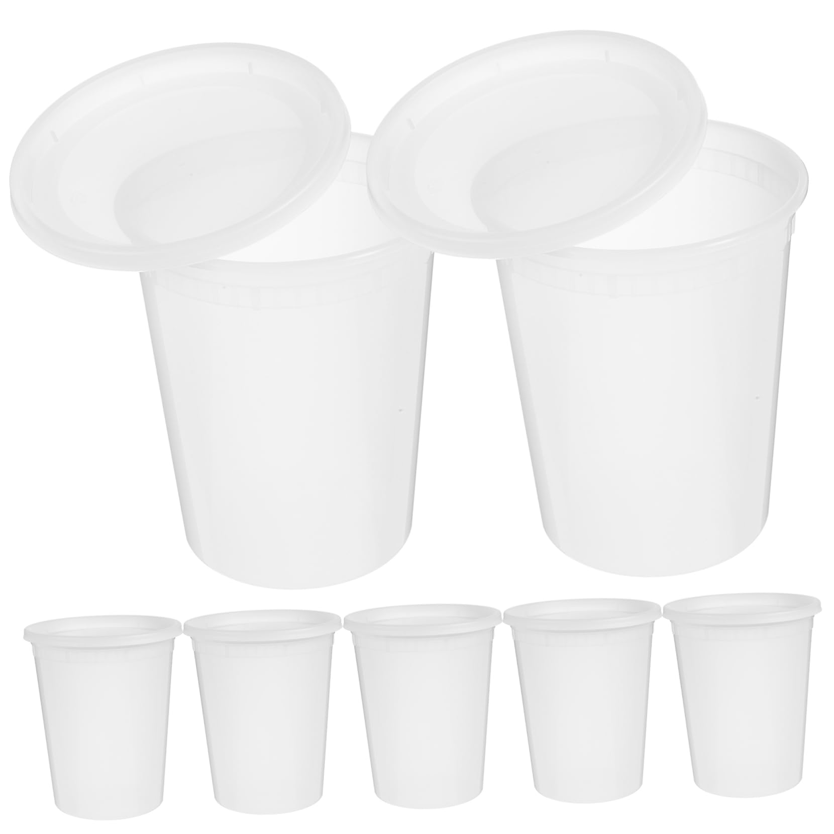 OFFSCH Sealed Soup Cups 20 Sets Takeout Food Bowls Covers Sturdy Disposable Soup Cups Airtight Food Storage Lids