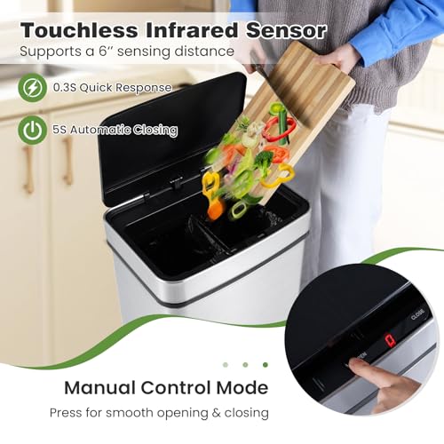 Bote de basura automático con sensor de movimiento 16 gal miniatura 2