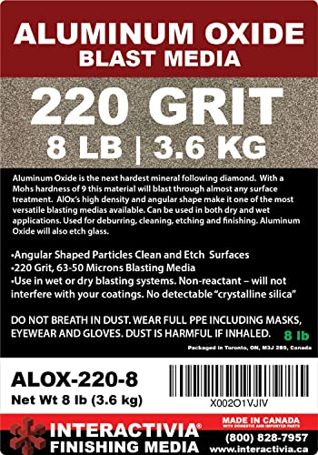 Image of #220 Aluminum Oxide - 8 LBS - Ultra Fine Sand Blasting Abrasive Media for Blasting Cabinet and Blasting Guns.