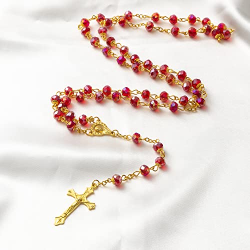 Alternative view of YQZIYOU Rosary Beads Catholic for Women - Confirmation Gifts for Teenage Girl, Transparent Crystal Rosary Beads, Exquisite Gifts for Women