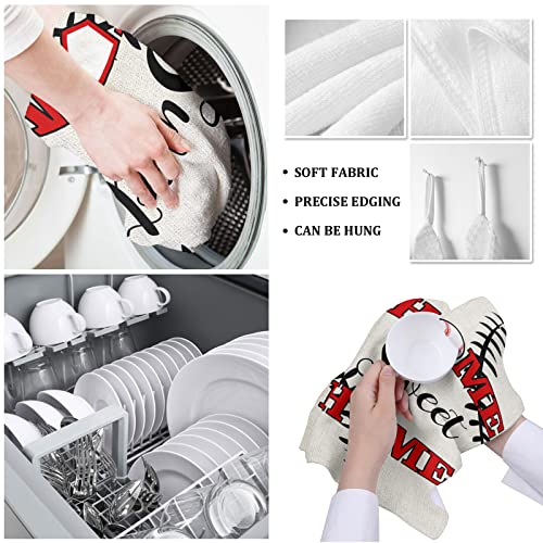 Rainbowday Cotton Kitchen Towels Super Soft Absorbent Kitchen Dish Towels For Drying Dishes/Hand/Tea/Bar Towels Baseball Sweet Home Cleaning Kitchen Towels 1 Pack, 18X28 Inch #TOP4