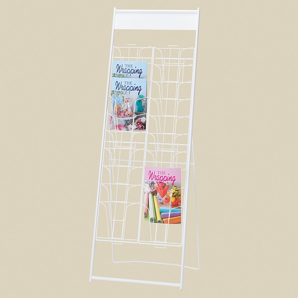 Amazon | カタログスタンド A4 10段 ホワイト 2列 【 パンフレット