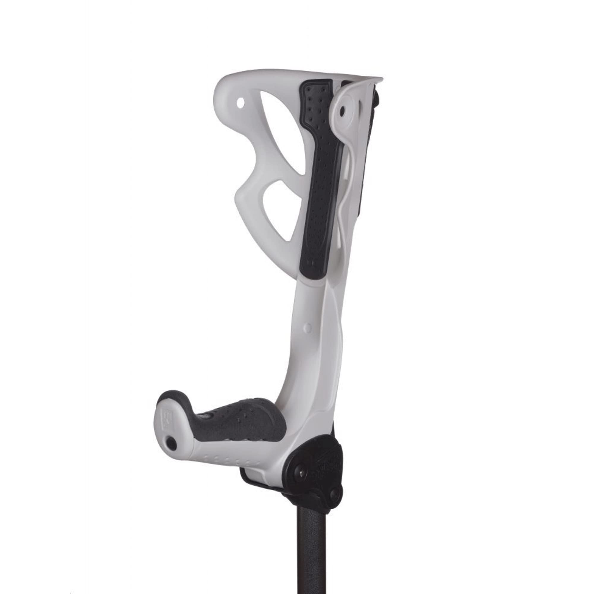 FDI - Béquilles Ergodynamiques Adultes. Paire de béquilles réglables en hauteur avec rembourrage et soft grip. Aluminium ultraléger. Couleur blanche. Taille L