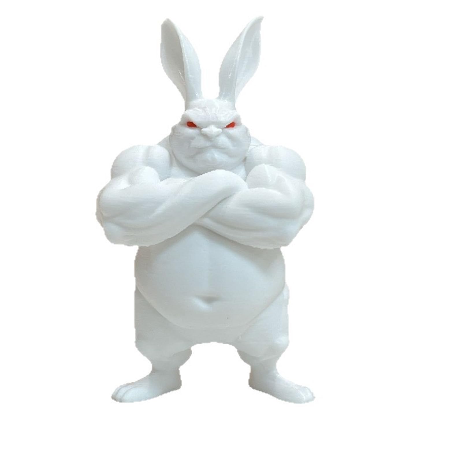 carotoe Distinct Exercise Rabbits Statue Artistic 3D Printed Collectible Figurine for Animal Enthusiasts and Display Creative Holiday Decoration