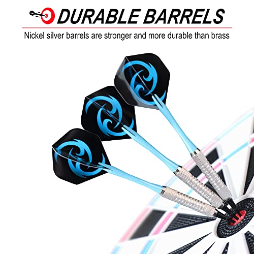 CareGames Soft Darts Set 12Packs with 4 Colors Plastic Shafts,Extra Flights,Points and Flight Protectors - Image 2