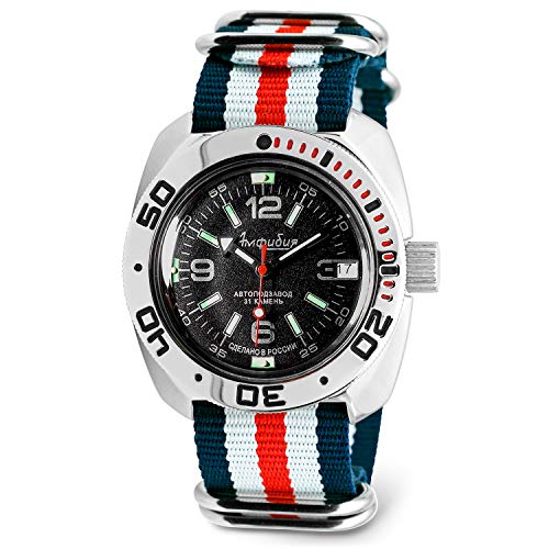Image of VOSTOK | Classic Amphibian Automatic Self-Winding Russian Military Diver Wrist Watch | WR 200 m | Fashion | Business | Casual Men
